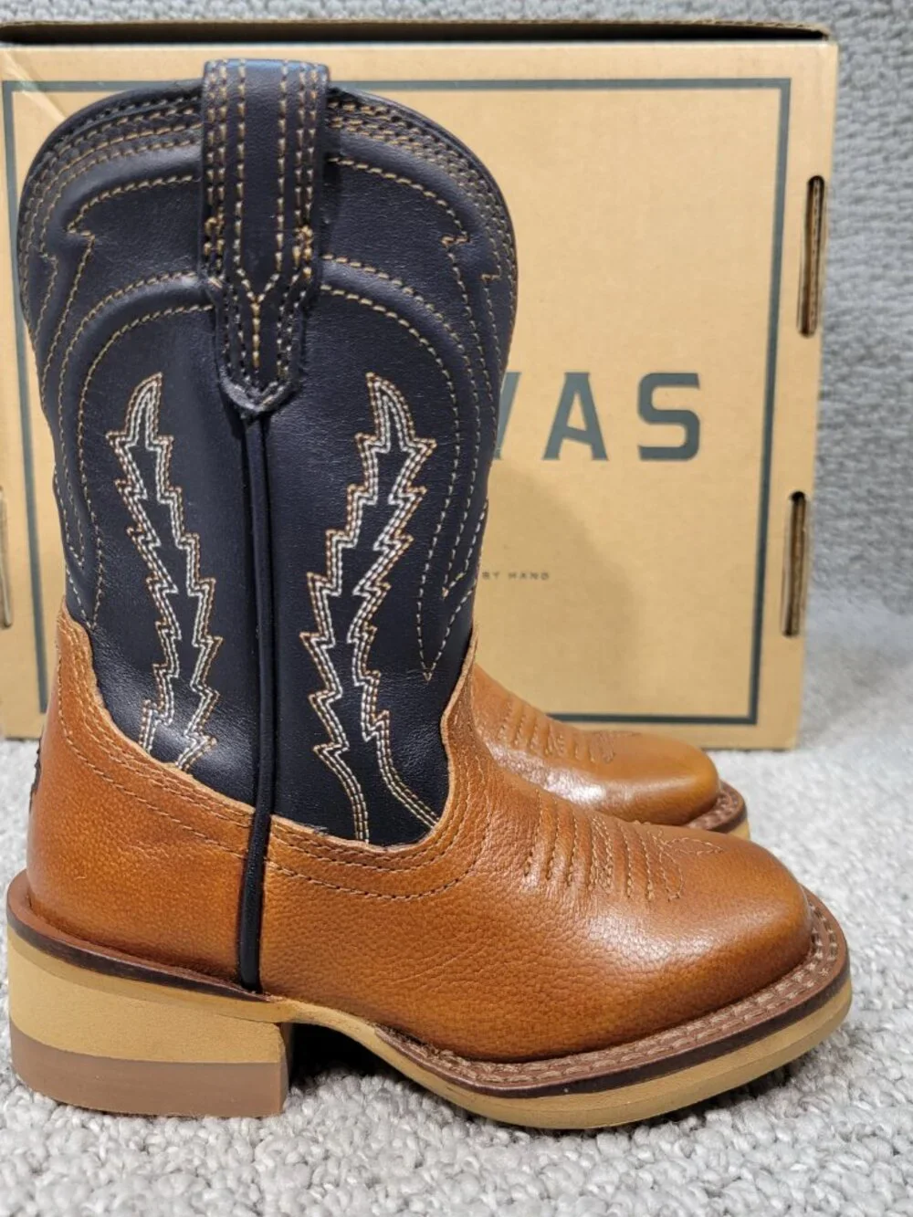 Teccovas The Doc Toddler Boy's Size 5C B Tan Goat Cowboy Boot